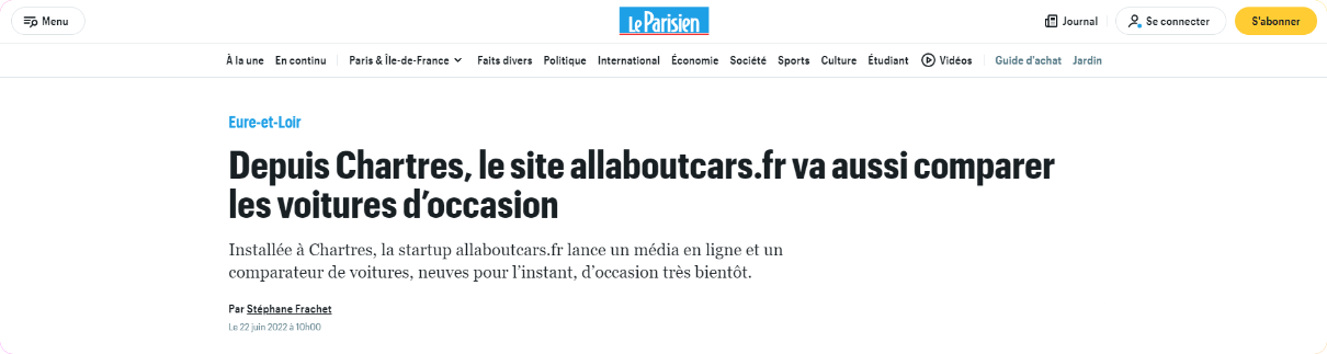 Article Le Parisien All About Cars