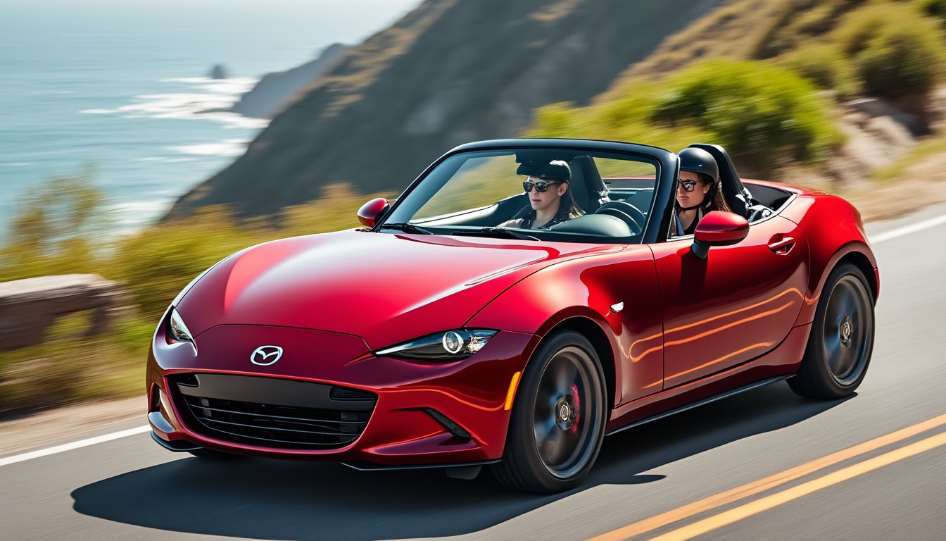 découvrez notre essai complet de la mazda mx-5, une icône du roadster. plongez dans ses performances éblouissantes, son design élégant et son plaisir de conduite inégalé. idéale pour les passionnés d'automobile, cette voiture offre une expérience unique sur la route.